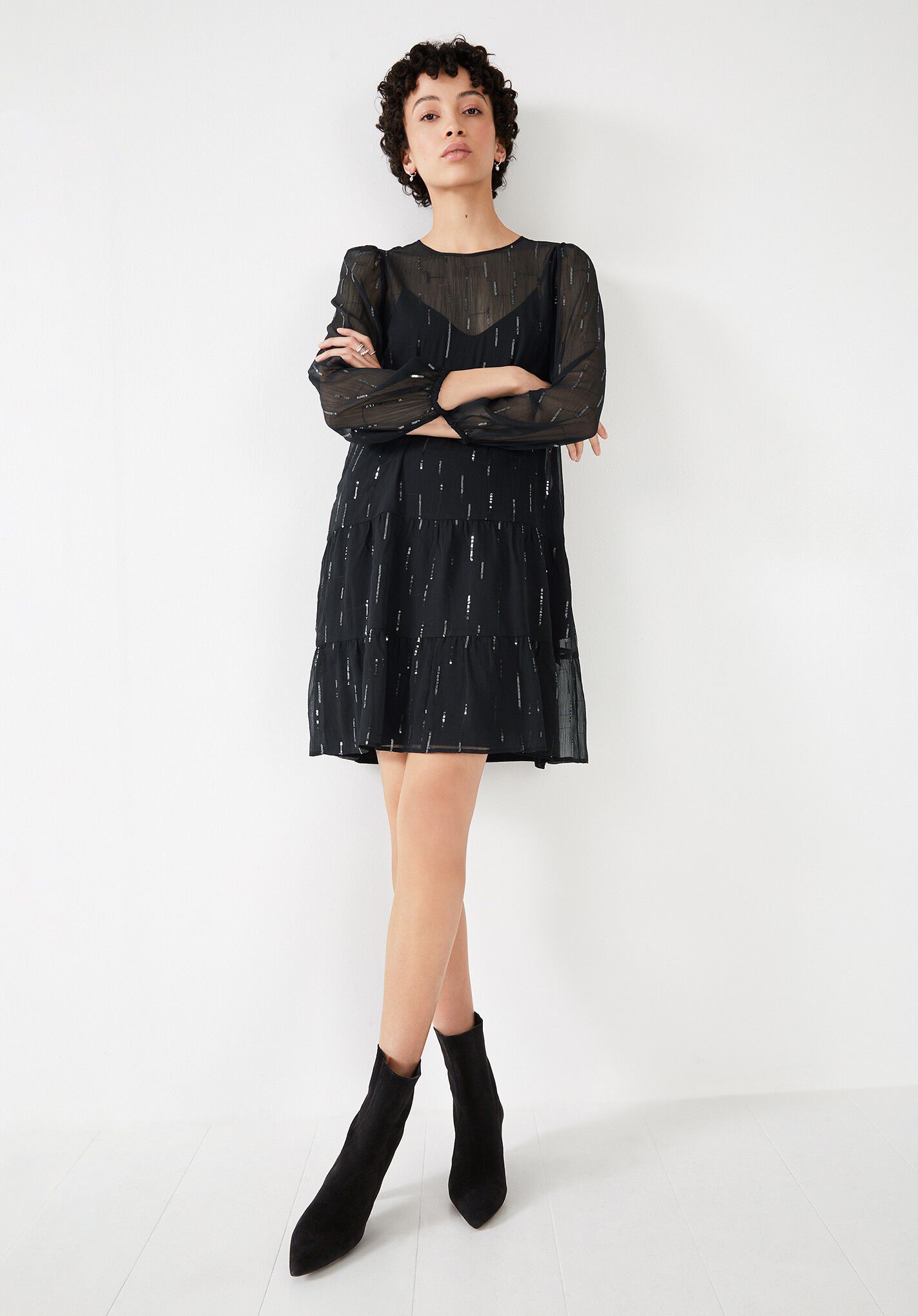 Kinsey Sequin Dress Loose Fit Dress black hush