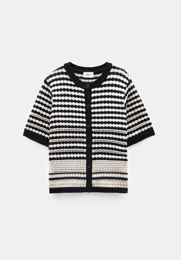 Mono Stitch Short Sleeve Cardigan