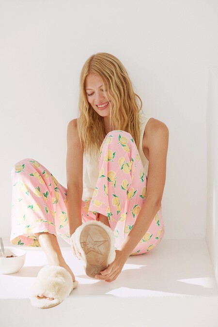 Isla Printed Cotton PJ Trousers
