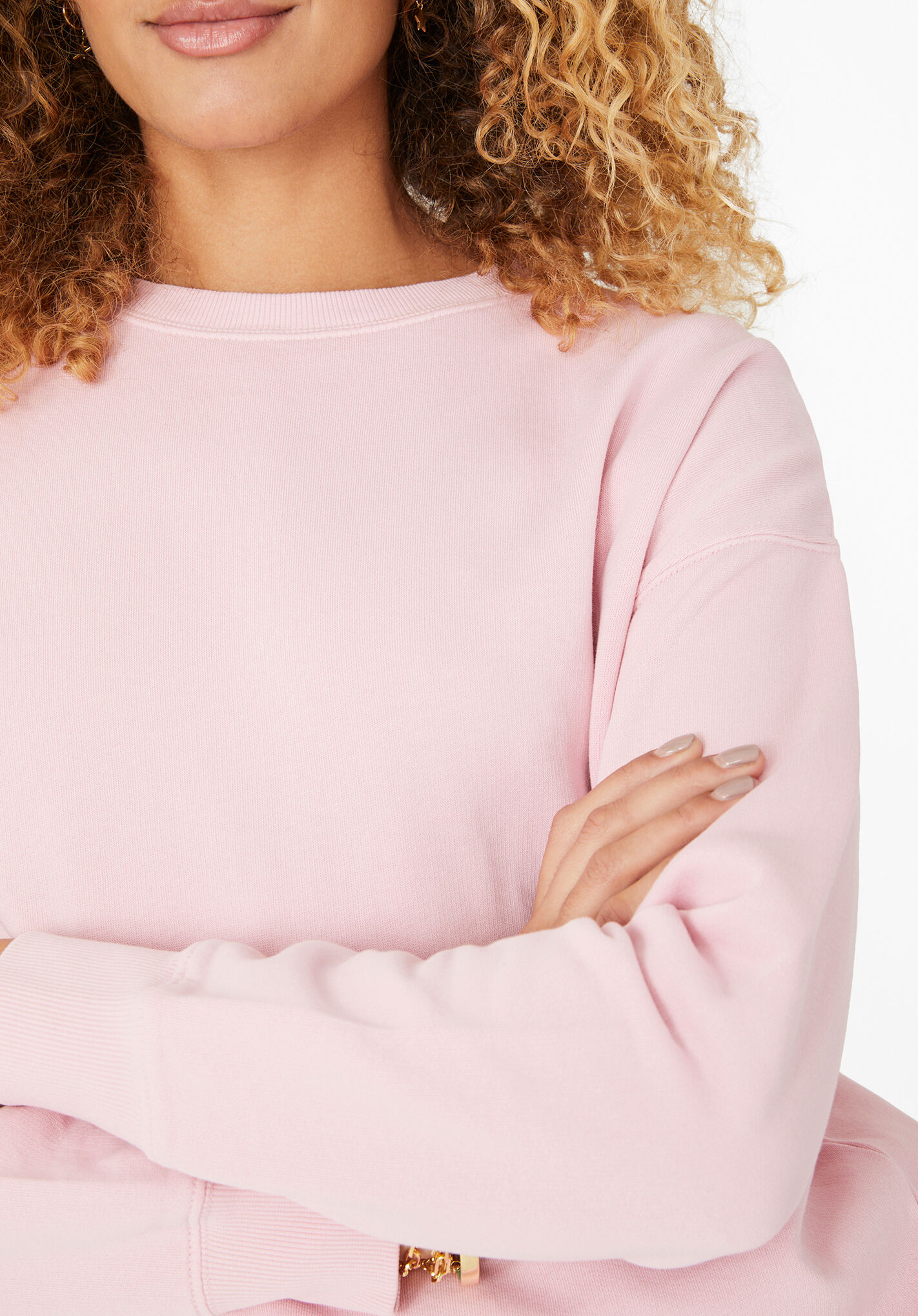 Pale pink sweatshirt store