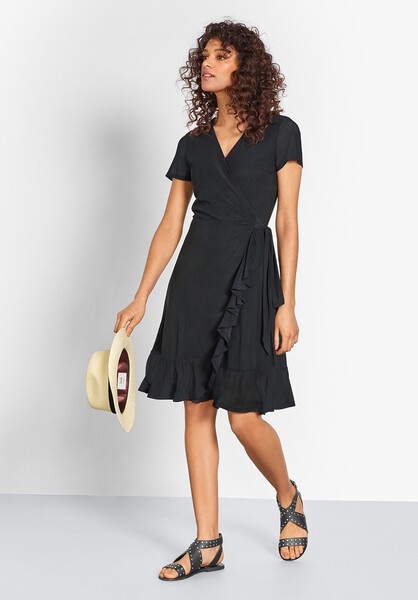 Jersey Frill Wrap Dress