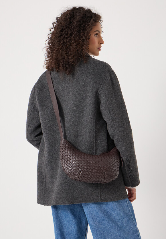 Leather Weave Crossbody Bag