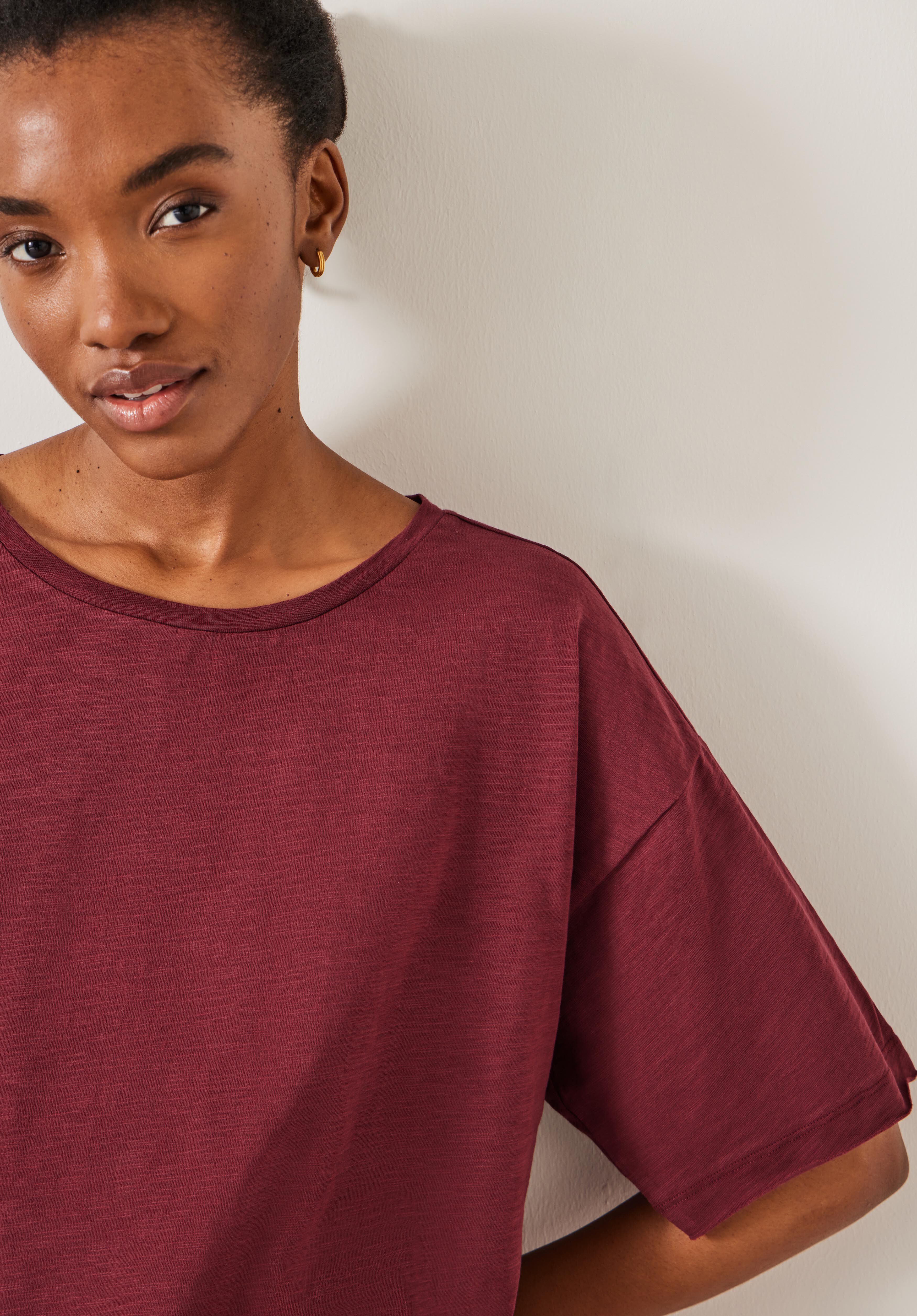 Cora Cotton Dropped Shoulder T Shirt
