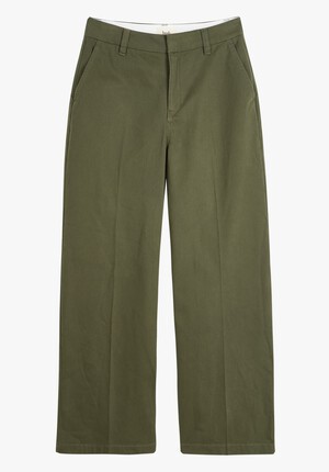 Camille Flat Front Cotton Trousers