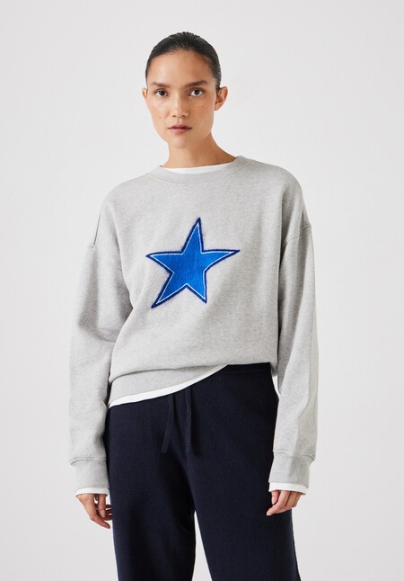 Embroidered Star Relaxed Sweatshirt