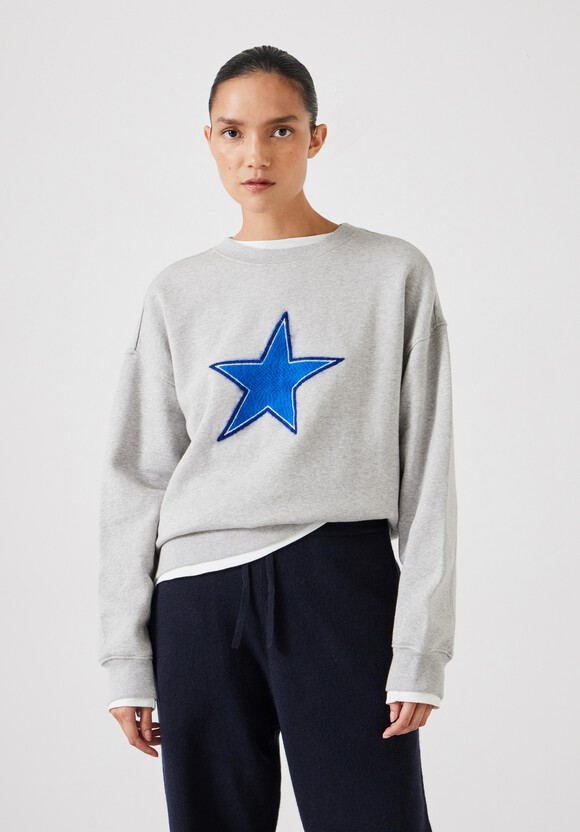 Embroidered Star Relaxed Sweatshirt