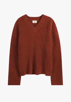Aliah High V Wool Blend Jumper