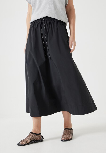Aya Technical Pull On Midi Skirt