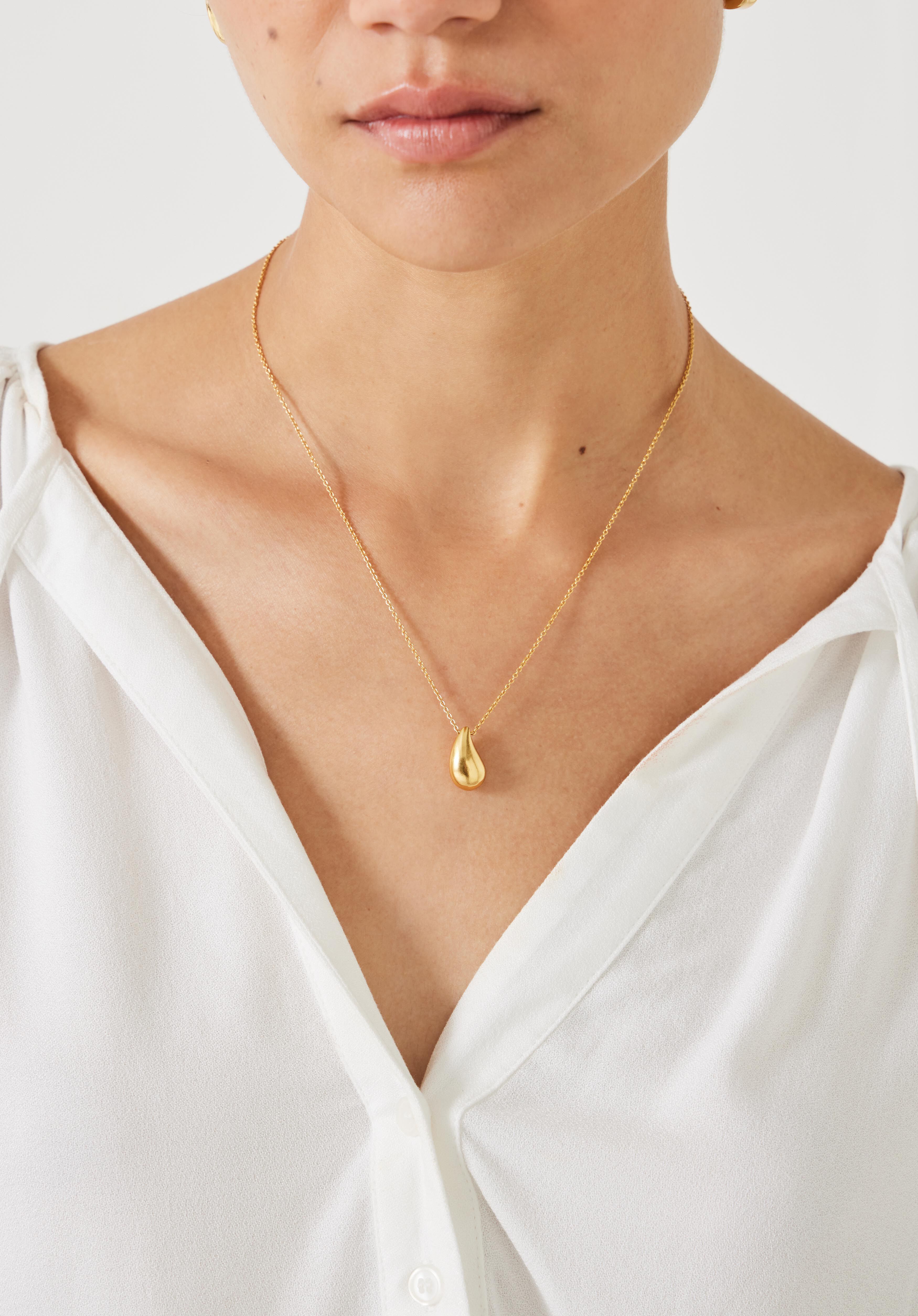 Parker Chunky Teardrop Pendant Necklace