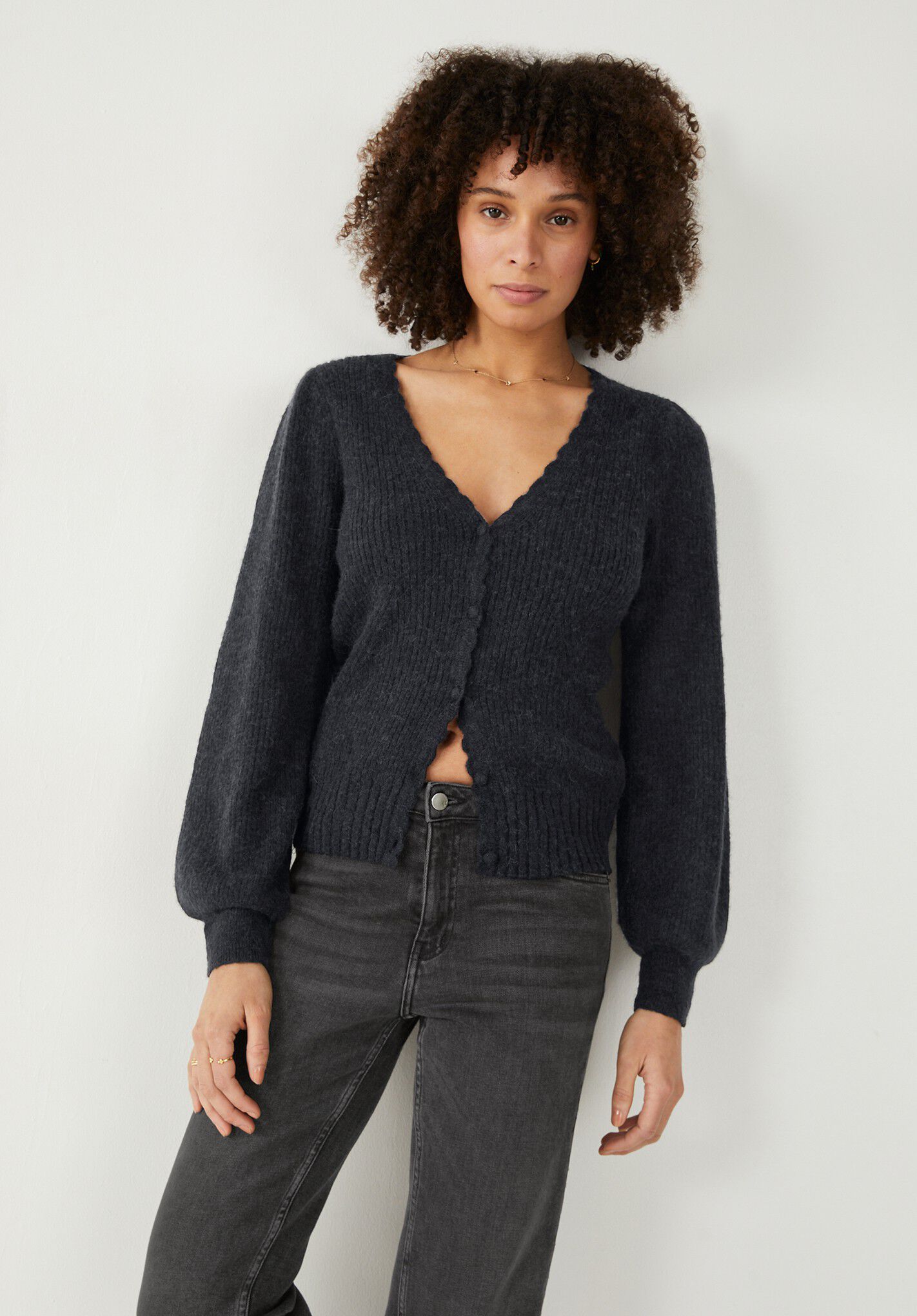 Ribbed cardigan hot sale