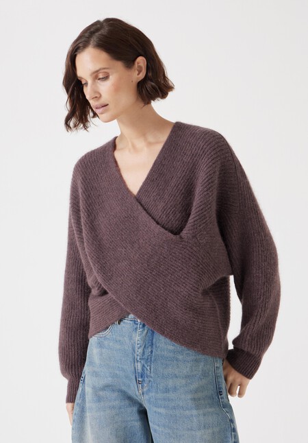Betty Fluffy Cross Front Jumper