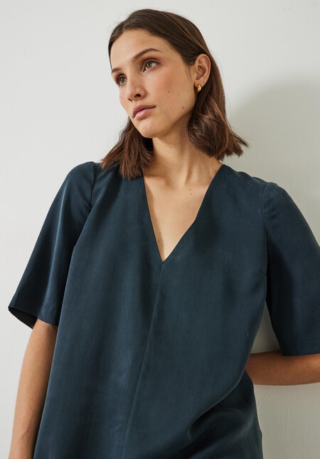 Reyna V-Neck Midi Dress