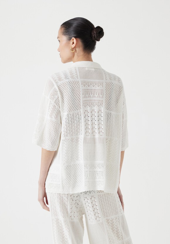 Patchwork Stitch Knitted Top