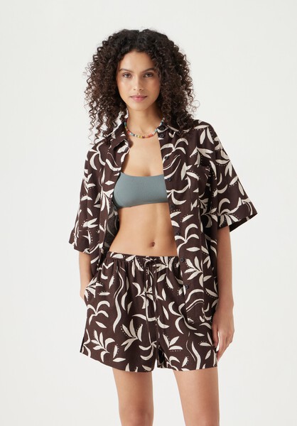 Printed Linen Blend Shirt