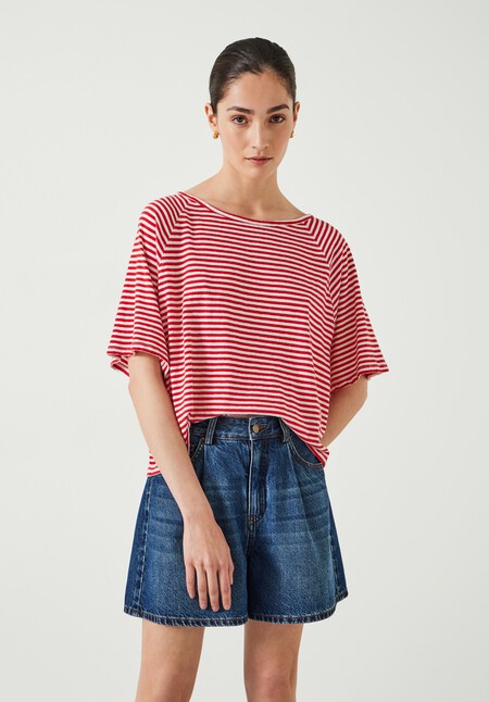 Cici Striped Boxy T-Shirt