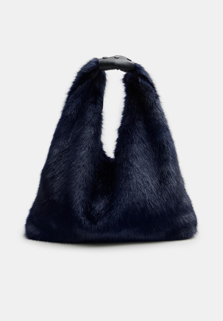 Helen Moore Faux Fur Triangle Tote