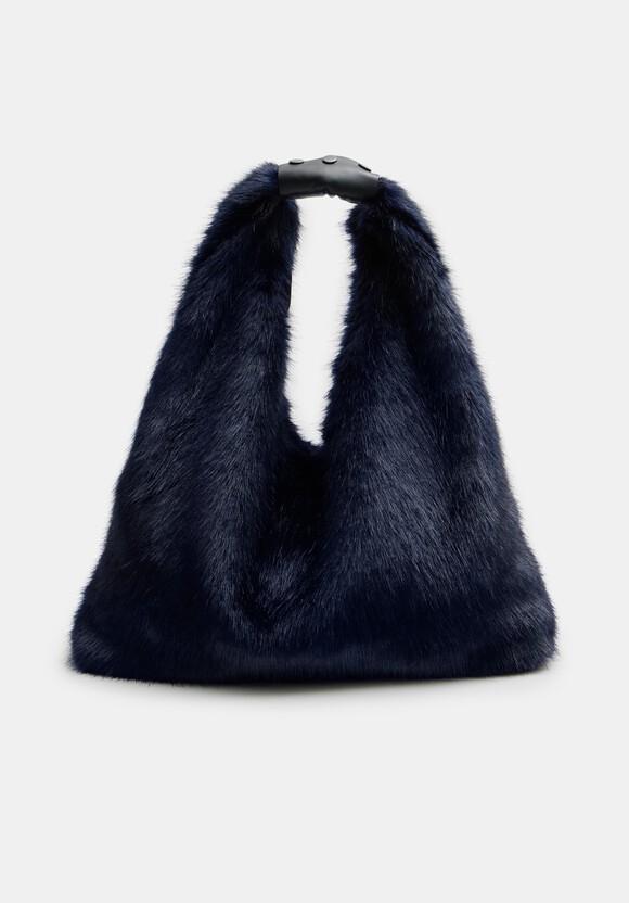 Helen Moore Faux Fur Triangle Tote