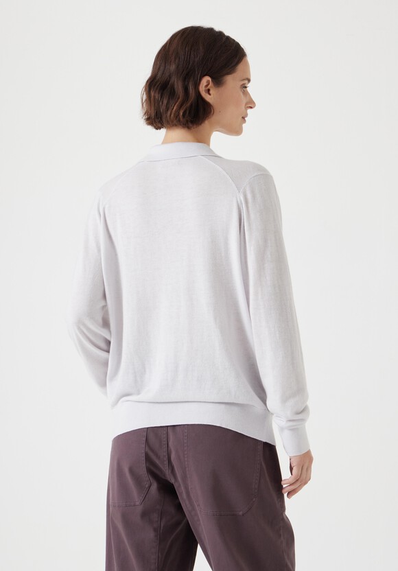 Wool Blend Polo Knitted Jumper