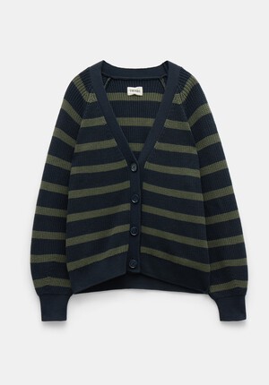 Rae Stripe Cotton Cardigan
