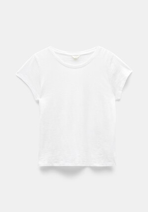 Ava Fitted Cotton Slub T-Shirt