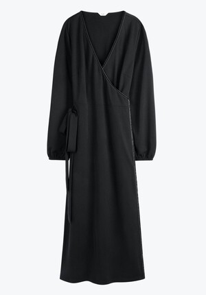 Jersey Pique Wrap Dress