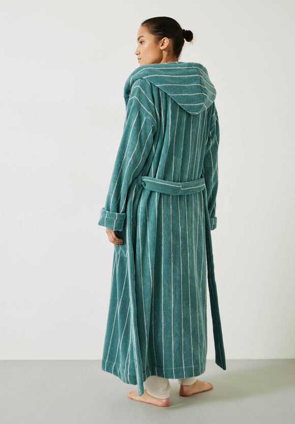 Renée Striped Cotton Towelling Robe