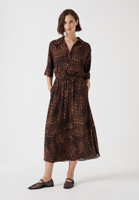 Printed Short Sleeve Dress