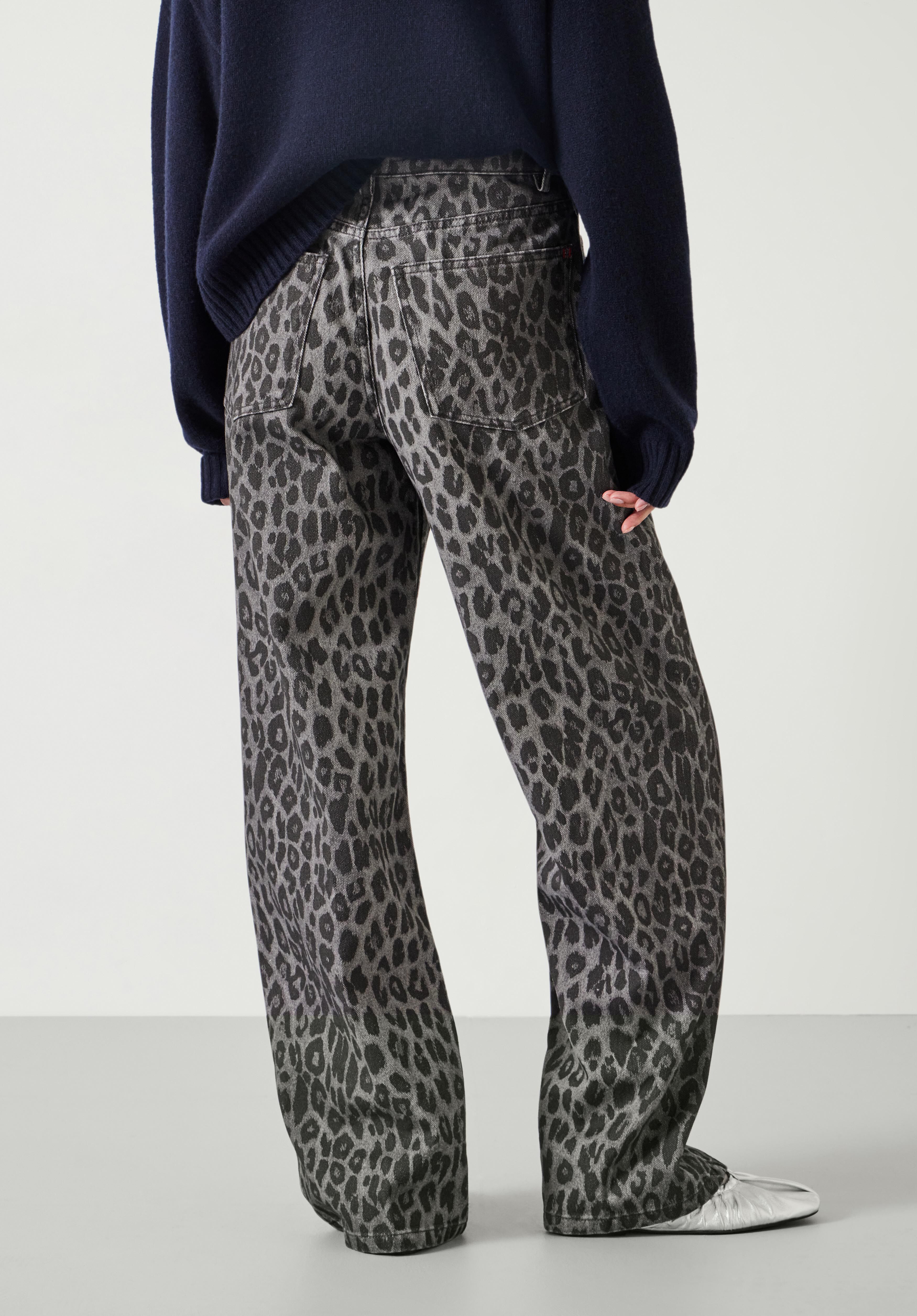 Leopard Wide Leg Jeans