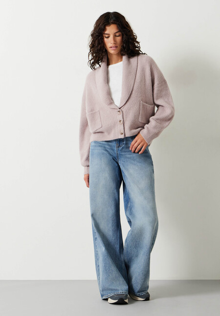 Kinsley Shawl Collar Wool Blend Cardigan