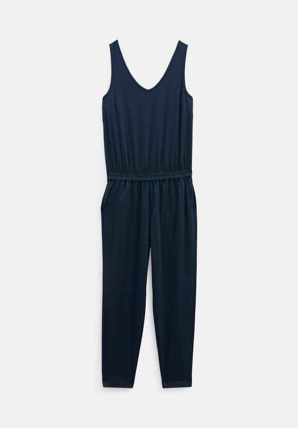 Cropped Jersey Jumpsuit | Midnight | hush