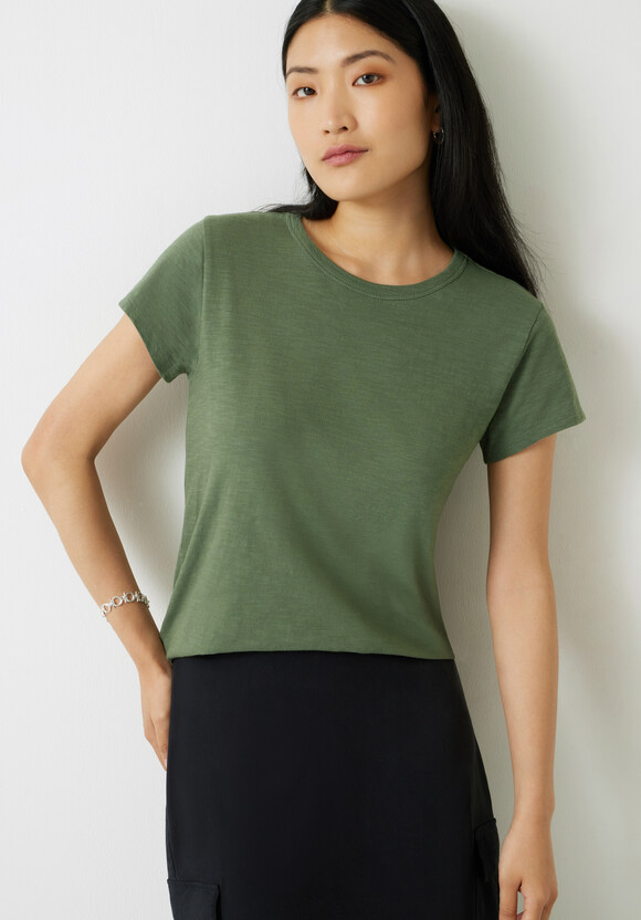 Slim Fit Slub Crew T-Shirt