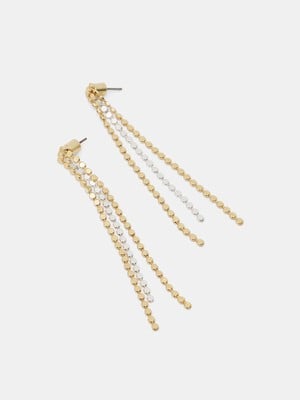 Mini Disc Drop Earrings