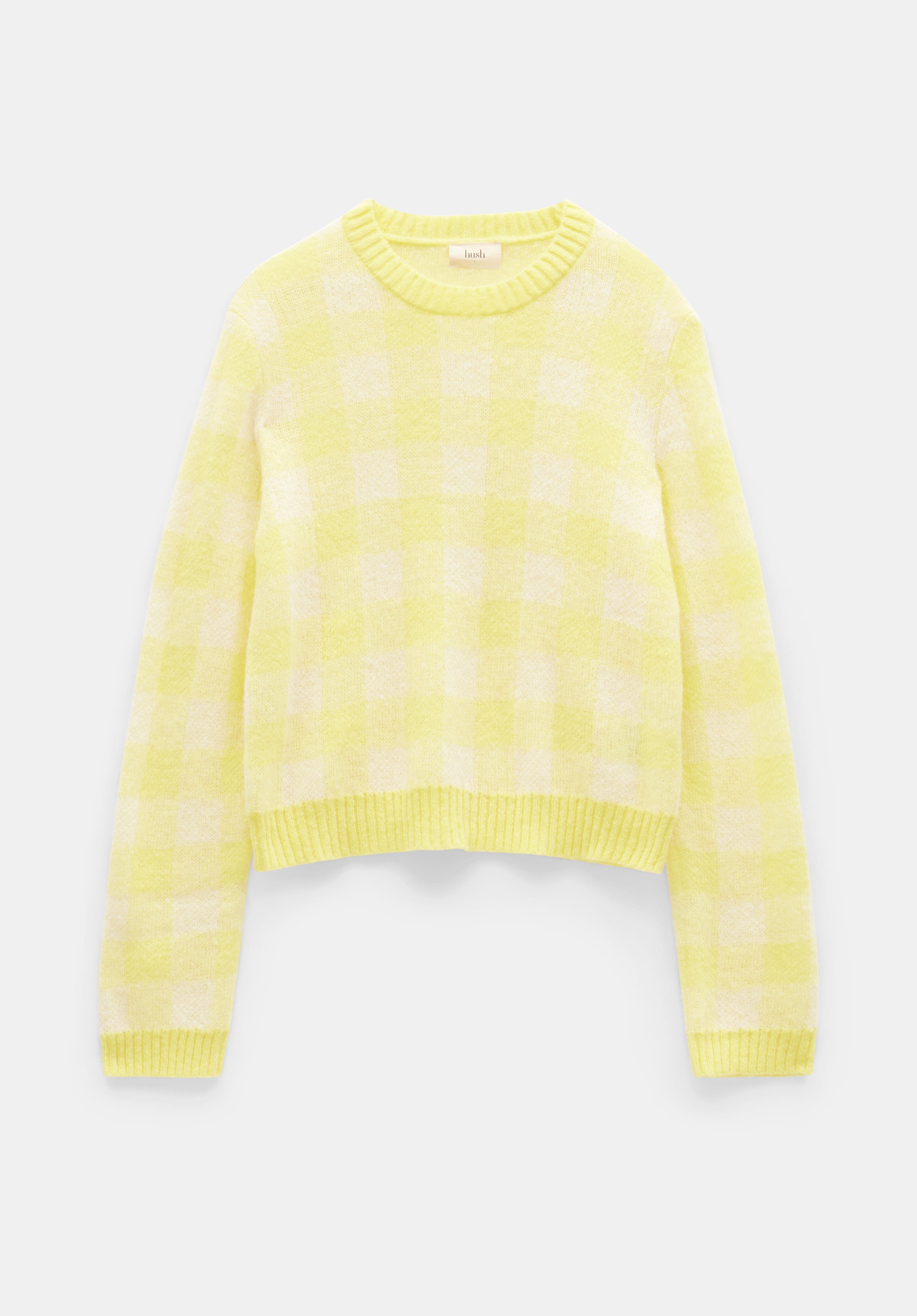 Yellow and white jumper hot sale