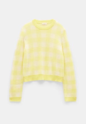 Thallon Gingham Wool Blend Jumper
