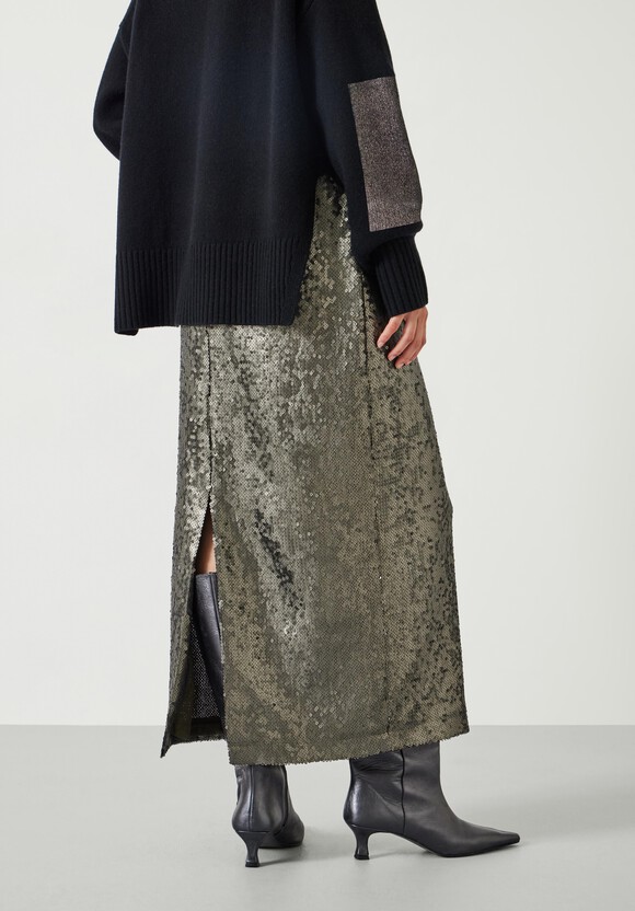 Anais Sheer Sequin Midi Skirt