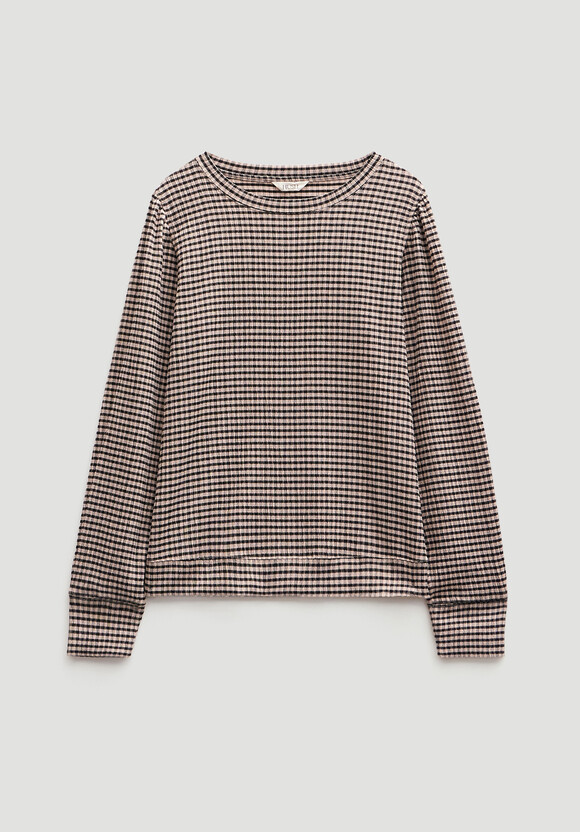 Emily Gingham Puff Sleeve Top