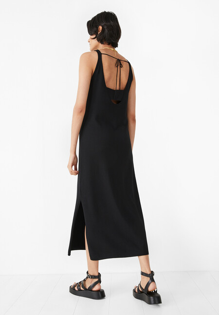 Scooped Back Knitted Dress