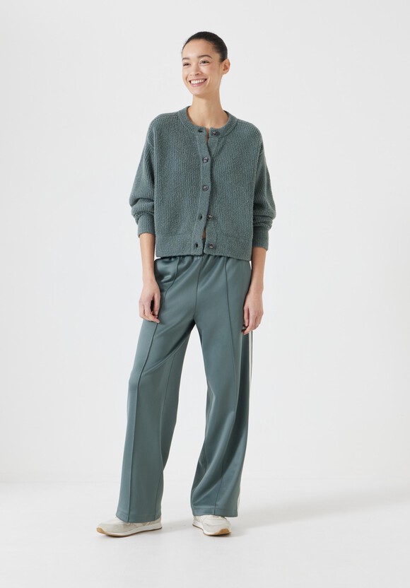 Button Front Rib Cardigan