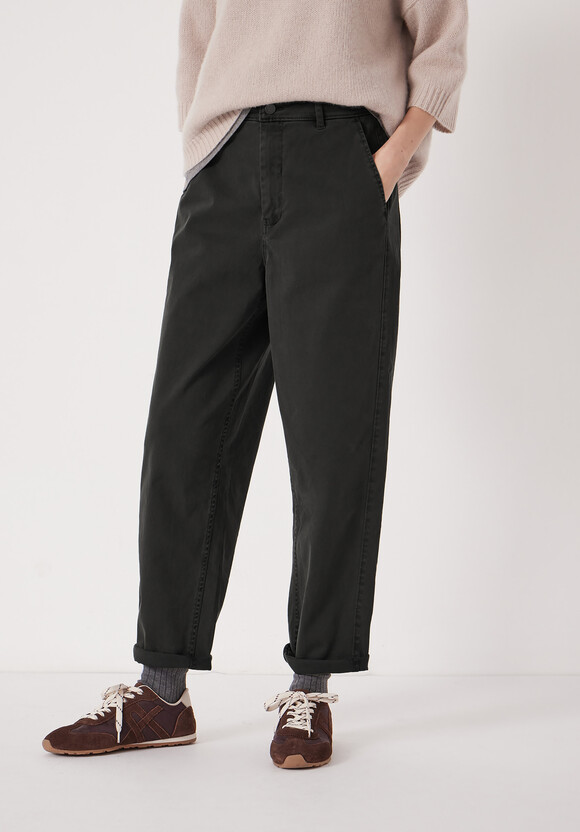 Tapered Leg Casual Trousers