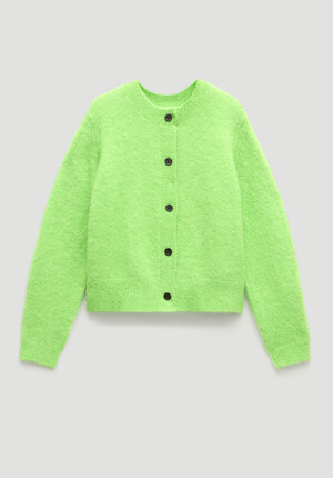 Perrin Crew Neck Alpaca Wool Cardigan