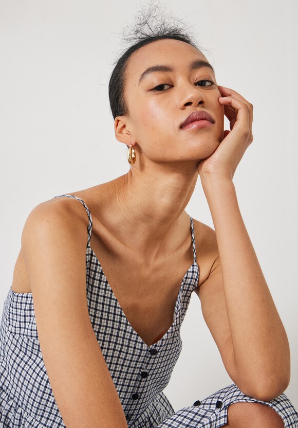 Callie Check Midi Dress
