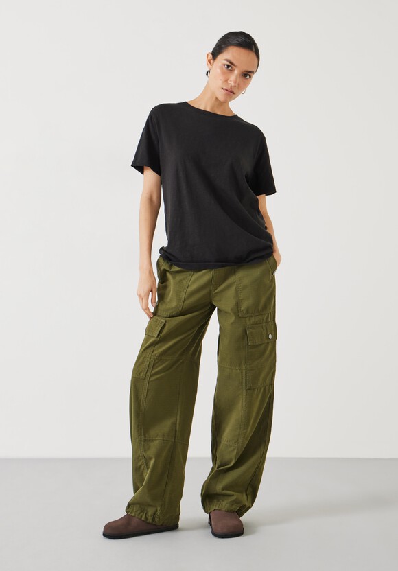 Hattie Cotton Slub Crew Neck T-Shirt