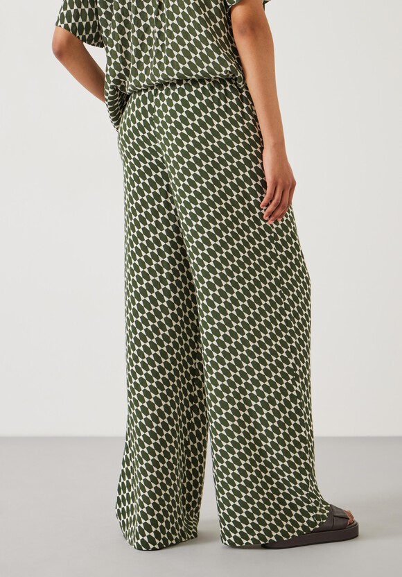 Norah Relaxed Printed Wide Leg Trousers