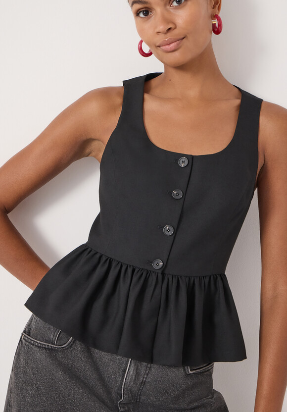 Peplum Wool Waistcoat Peplum Wool Waistcoat