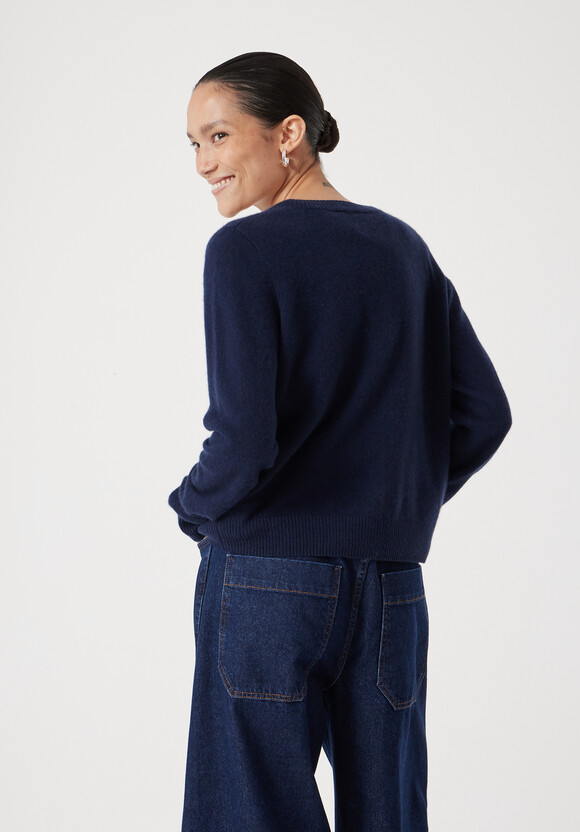 Daphne Cashmere Button Through Slim Cardigan