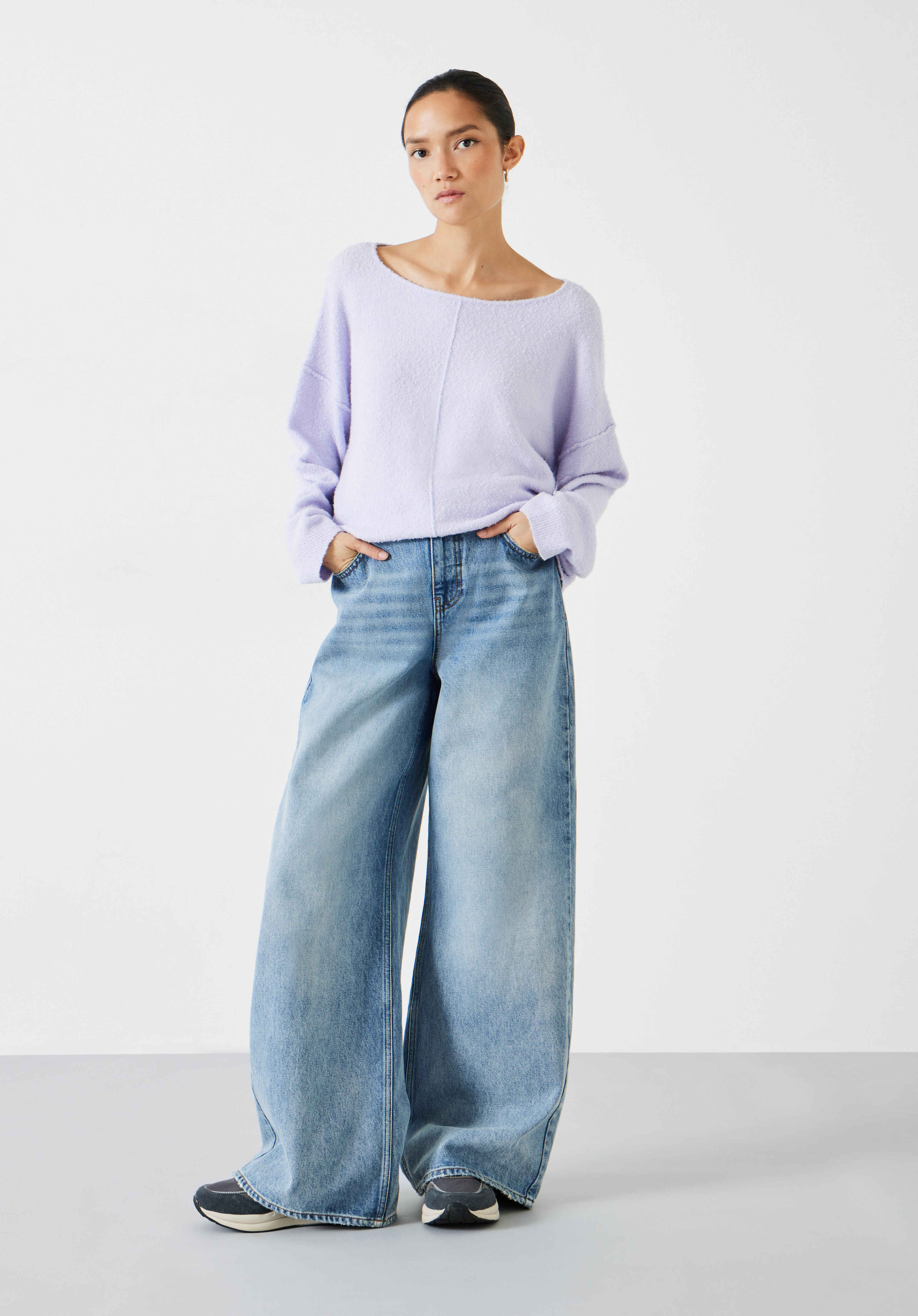 Lilly Slouchy Jumper Soft Lilac hush