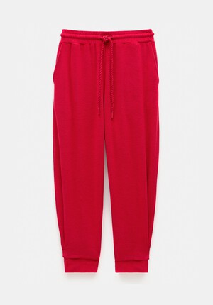 Towelling Barrel Leg Pleat Joggers