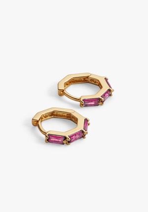 Birthstone Huggie Hoop Earrings