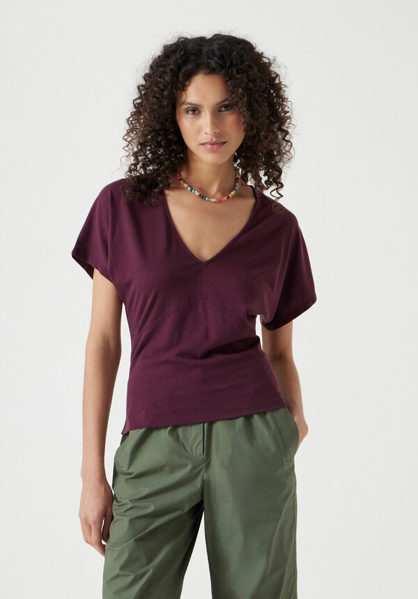 Grown On Sleeve V Neck T-Shirt
