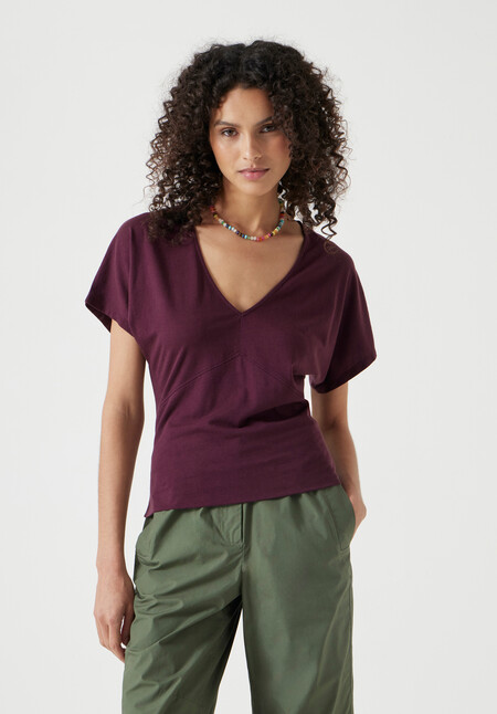 Grown On Sleeve V Neck T-Shirt